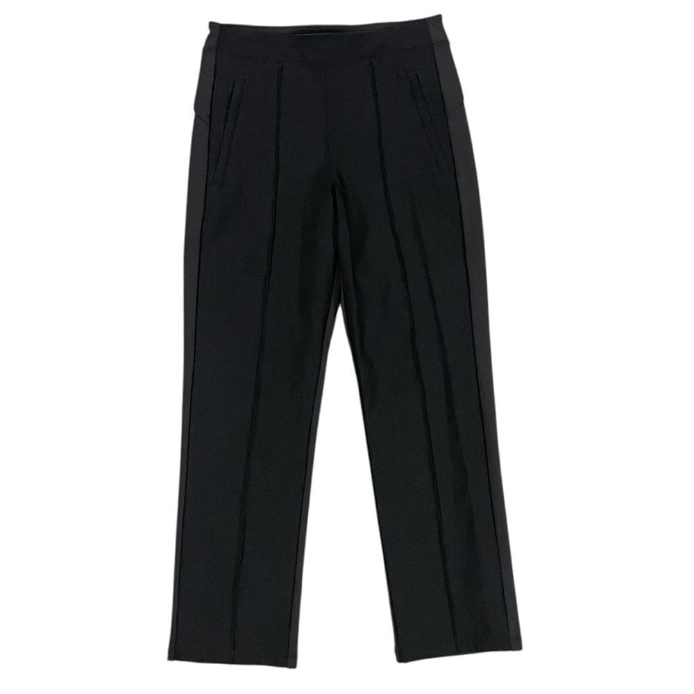Athleta Headlands Hybrid Pants Black Pull On Front Seam Activewear Womens 4